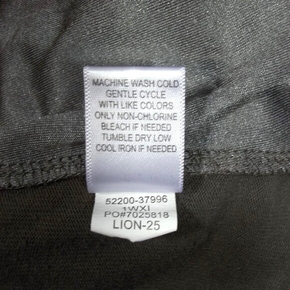 One World Womens Top Blouse Size Large Paisley V-Neck Long Sleeve Gray Burgundy - Picture 6 of 6